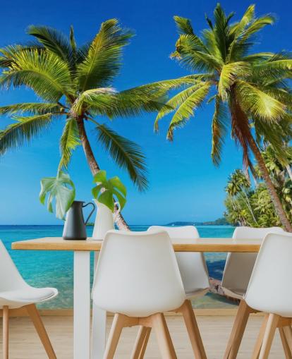 Tropical Beach Mural Tropical Beach Mural