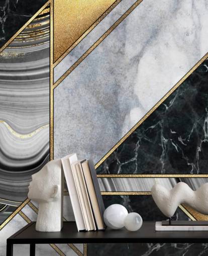 white and black marble with gold geometric art deco wallpaper white and black marble with gold geometric art deco wallpaper