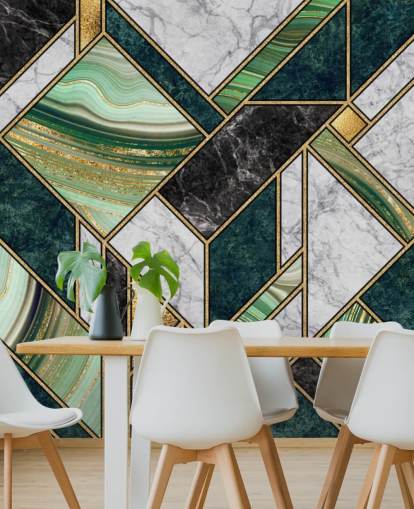 art deco vihreä ja harmaa marmori ja kulta geometrinen tapetti art deco vihreä ja harmaa marmori ja kulta geometrinen tapetti