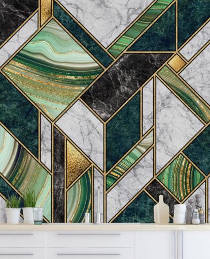 art deco green and grey marble and gold geometric wallpaper art deco green and grey marble and gold geometric wallpaper