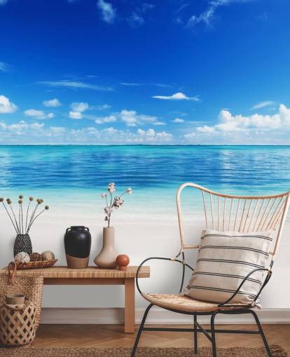 blå och guld anpassningsbar strand tapet kallad Sea and Sand för kontor eller sovrum blå och guld anpassningsbar strand tapet kallad Sea and Sand för kontor eller sovrum