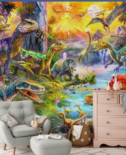 ilustração de terra de dinossauro ilustração de terra de dinossauro