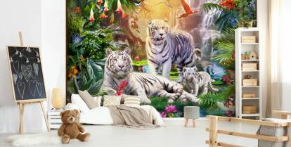 Hintergrundbild der Tigerfamilie