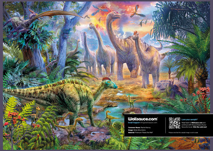 Hadrosaurus Sauropod Wallpaper | Wallsauce UK