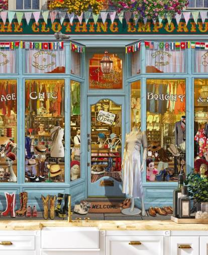 vintage clothes shop facade wallpaper vintage clothes shop facade wallpaper