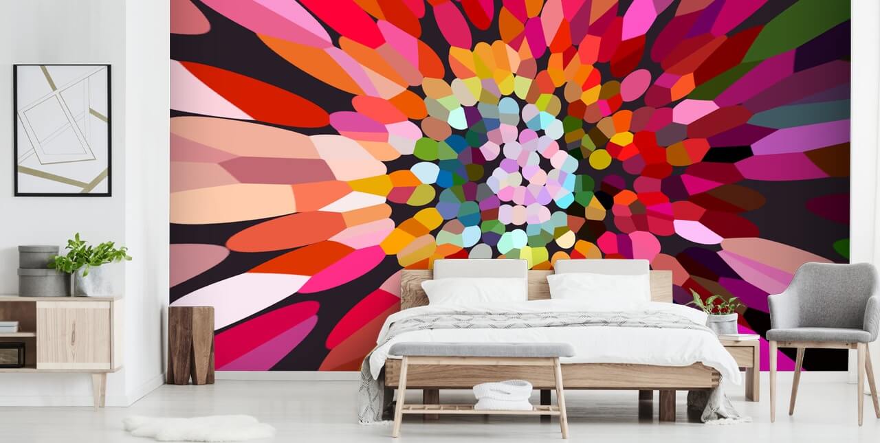 papier peint abstrait floral