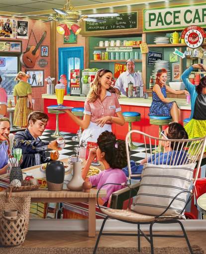 retro engelsk diner tapet retro engelsk diner tapet