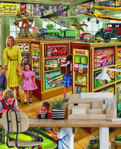 innsiden av en vintage leketøy butikk tapet innsiden av en vintage leketøy butikk tapet