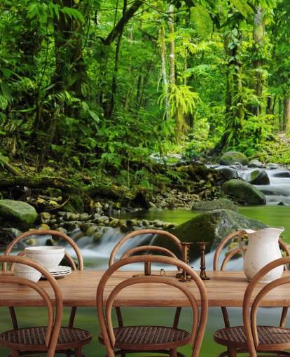 mural de papel de parede green stream chamado Beautiful Mountain Stream at Wallsauce para quartos, banheiros e escritórios mural de papel de parede green stream chamado Beautiful Mountain Stream at Wallsauce para quartos, banheiros e escritórios