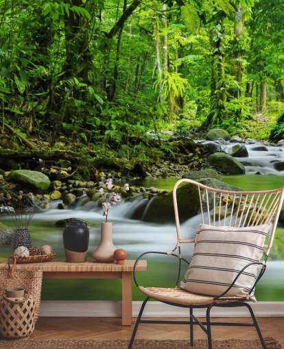green stream wallpaper mural called Beautiful Mountain Stream at Wallsauce for bedrooms, bathrooms and offices green stream wallpaper mural called Beautiful Mountain Stream at Wallsauce for bedrooms, bathrooms and offices