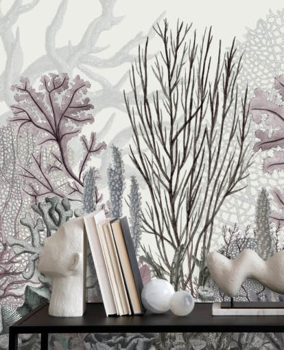 papel pintado arrecife de coral morado y azul pastel papel pintado arrecife de coral morado y azul pastel