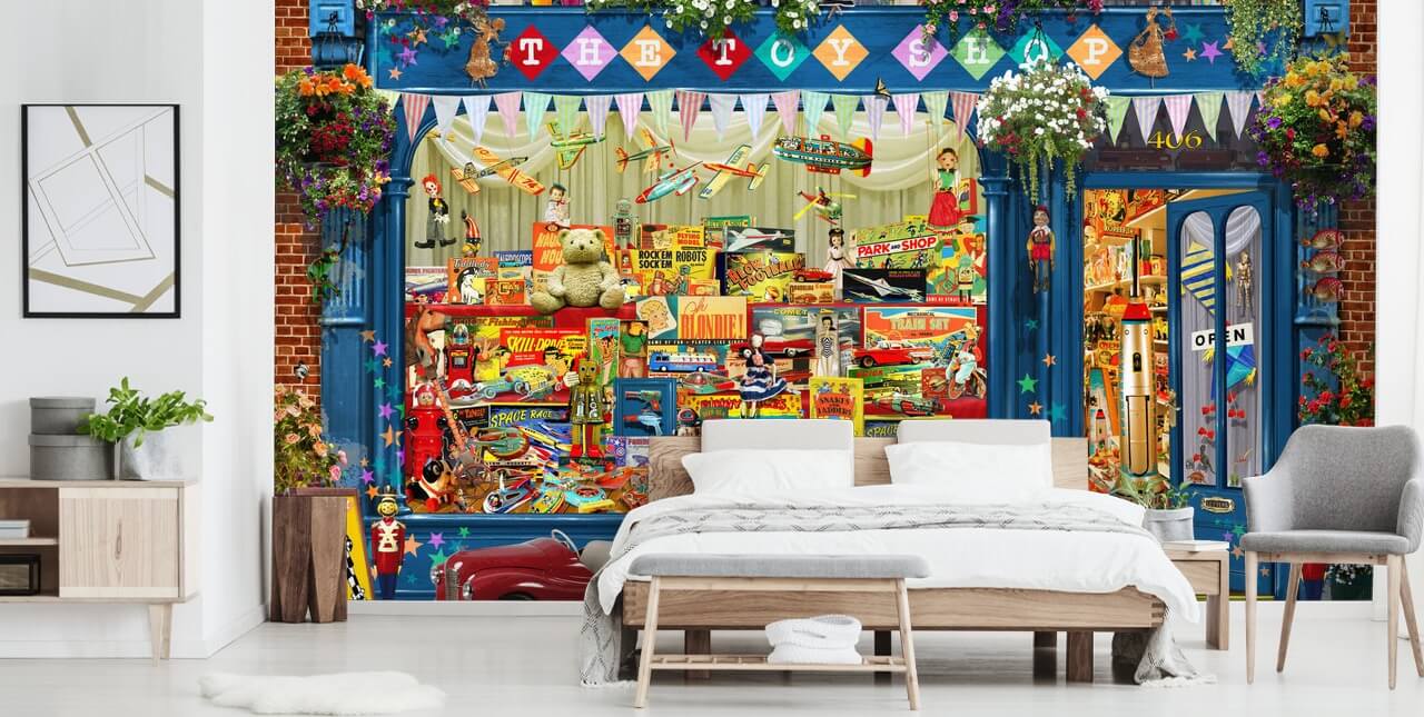 toy shop front wallpaper