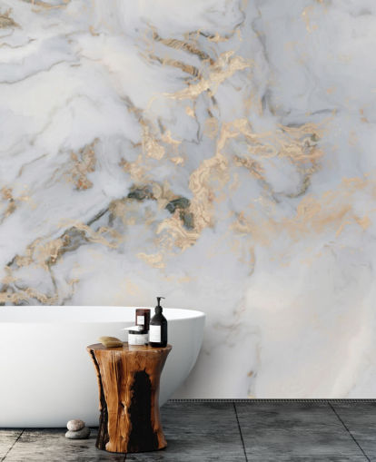 off white and gold tinted customisable marble wallpaper mural called Decadent Marble for kitchens, bathrooms or bedrooms off white and gold tinted customisable marble wallpaper mural called Decadent Marble for kitchens, bathrooms or bedrooms