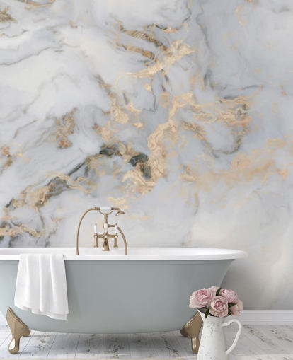 off white and gold tinted customisable marble wallpaper mural called Decadent Marble for kitchens, bathrooms or bedrooms off white and gold tinted customisable marble wallpaper mural called Decadent Marble for kitchens, bathrooms or bedrooms