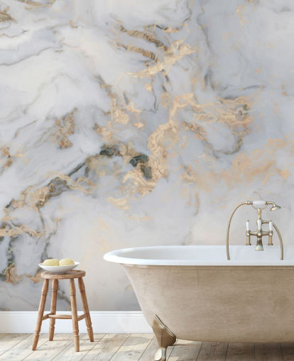 off white and gold tinted customisable marble wallpaper mural called Decadent Marble for kitchens, bathrooms or bedrooms off white and gold tinted customisable marble wallpaper mural called Decadent Marble for kitchens, bathrooms or bedrooms
