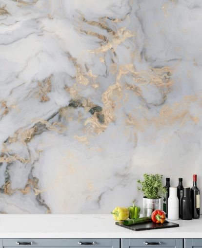 off white and gold tinted customizable marble wallpaper mural called Decadent Marble for kitchens, bathrooms or bedrooms off white and gold tinted customizable marble wallpaper mural called Decadent Marble for kitchens, bathrooms or bedrooms