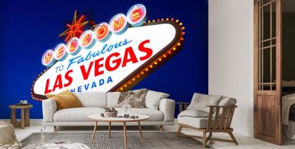 Welcome to Fabulous Las Vegas Neon Sign Wall Mural Wallpaper