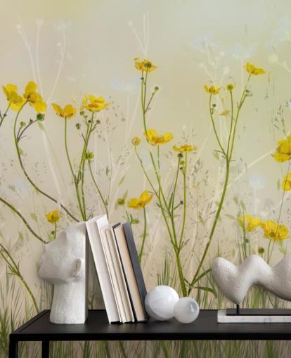 green and yellow floral wallpaper mural called Good Morning Flowers by 1x for bedrooms, living rooms and dining rooms green and yellow floral wallpaper mural called Good Morning Flowers by 1x for bedrooms, living rooms and dining rooms