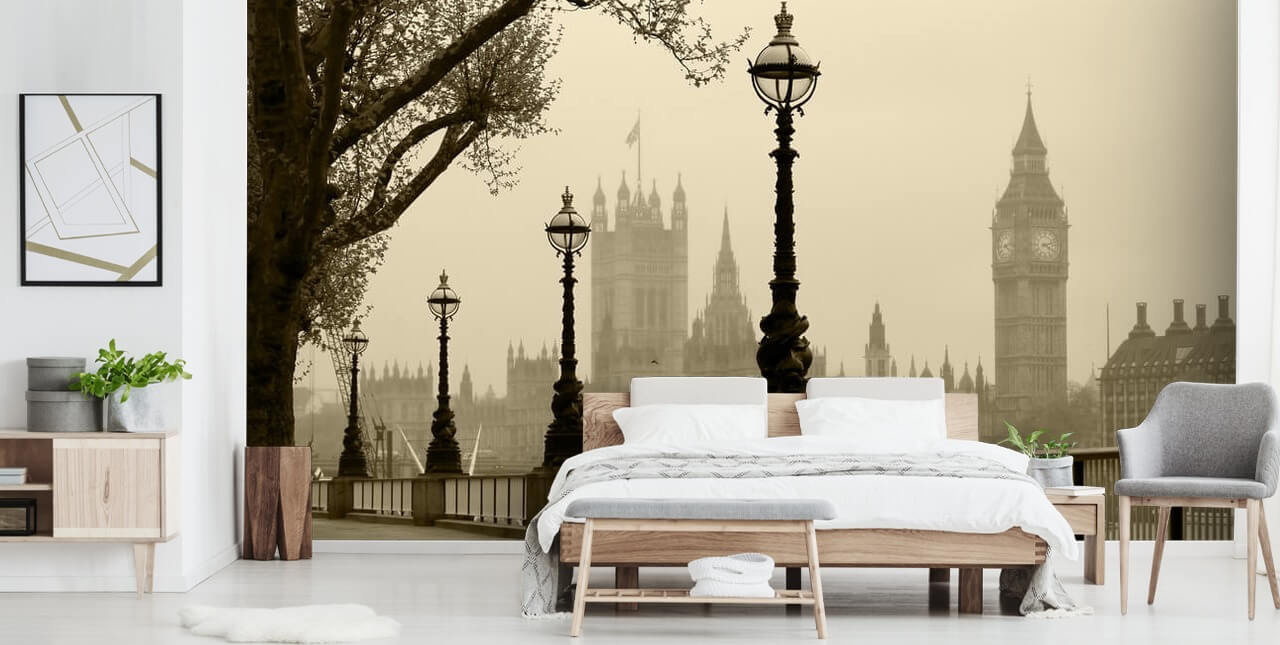 London im Nebel London in Fog Wallpaper
