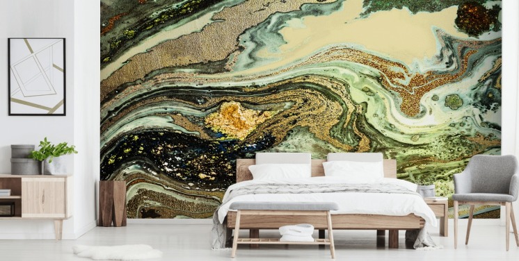 Caramel Gold Marble Marble Wallpaper