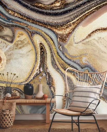 gold, brown and off-white customisable geode wallpaper mural called Creamy Caramel Geode by Lara Skinner for kitchens gold, brown and off-white customisable geode wallpaper mural called Creamy Caramel Geode by Lara Skinner for kitchens