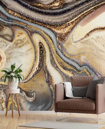 gold, brown and off-white customisable geode wallpaper mural called Creamy Caramel Geode by Lara Skinner for kitchens gold, brown and off-white customisable geode wallpaper mural called Creamy Caramel Geode by Lara Skinner for kitchens