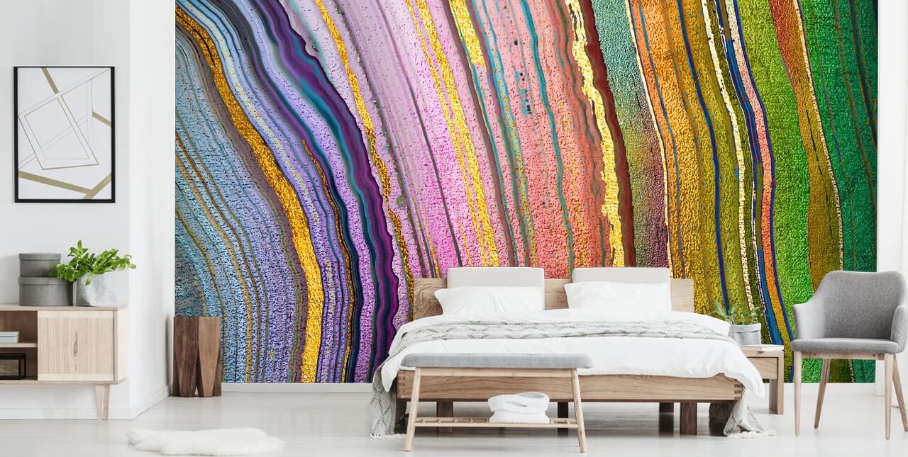 regnbue farget geode tapet regnbue farget geode tapet