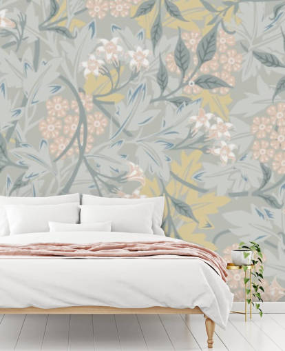 Jasmine wall mural in pastel tones by William Morris Jasmine wall mural in pastel tones by William Morris