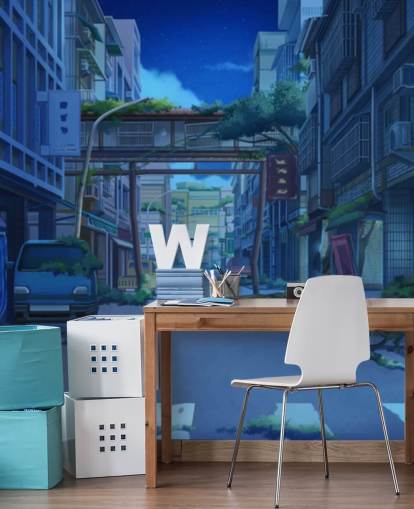 mørk og øde animert city street tapet mørk og øde animert city street tapet