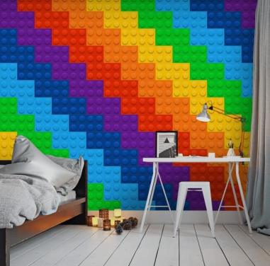 Regenbogen von Toy Bricks Tapete