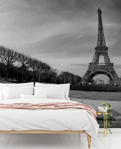 sort og hvid foto af eiffeltårnet og rød vintage bil tapet sort og hvid foto af eiffeltårnet og rød vintage bil tapet