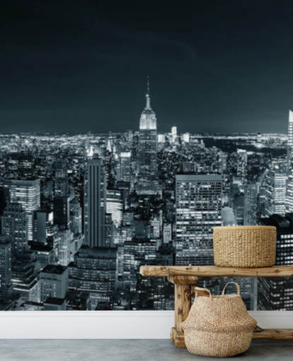 Skyline van New York Manhattan Skyline behang van New York Skyline van New York Manhattan Skyline behang van New York