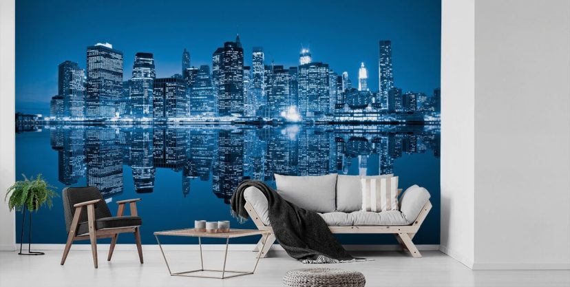 New York City Night Manhattan Cities Wallpapers Mural,ktv Bar Wallpaper,living  Room Sofa Tv Wall Bedroom Papel De Parede - Wallpapers - AliExpress