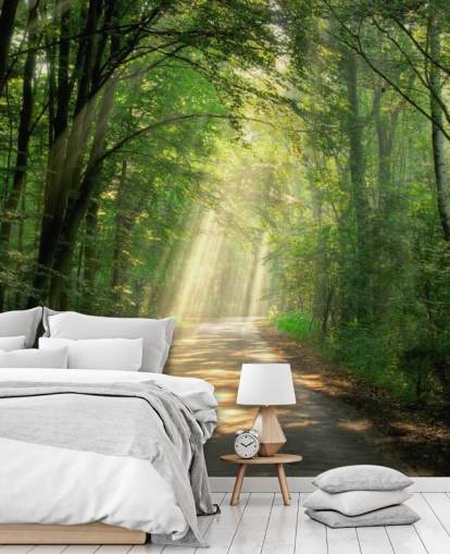 solbelyste skogen banen tapet solbelyste skogen banen tapet