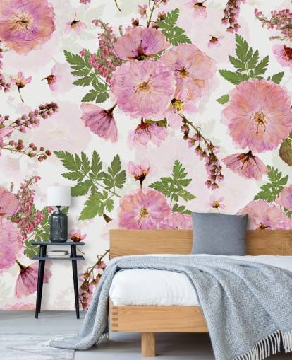 papel pintado de flores rosadas sobre fondo blanco papel pintado de flores rosadas sobre fondo blanco