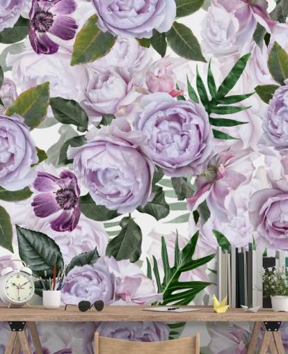 purple peonies with green leaves on a white background wallpaper purple peonies with green leaves on a white background wallpaper