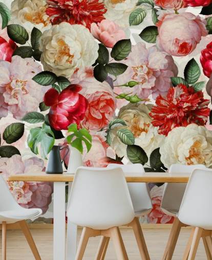 pink, red and cream flowers and peony wallpaper pink, red and cream flowers and peony wallpaper