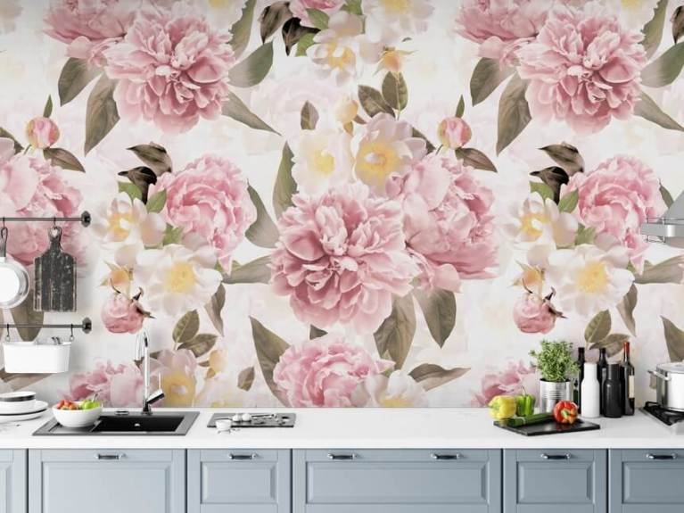 Peony Wallpaper & Wall Murals | Wallsauce NZ