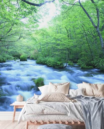 Elv i skogen Bakgrunn Elv i skogen Bakgrunn