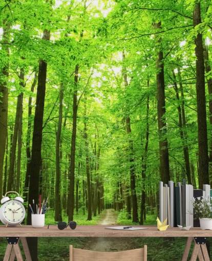 green customisable forest wallpaper mural called Green Forest for offices, bedrooms and businesses green customisable forest wallpaper mural called Green Forest for offices, bedrooms and businesses