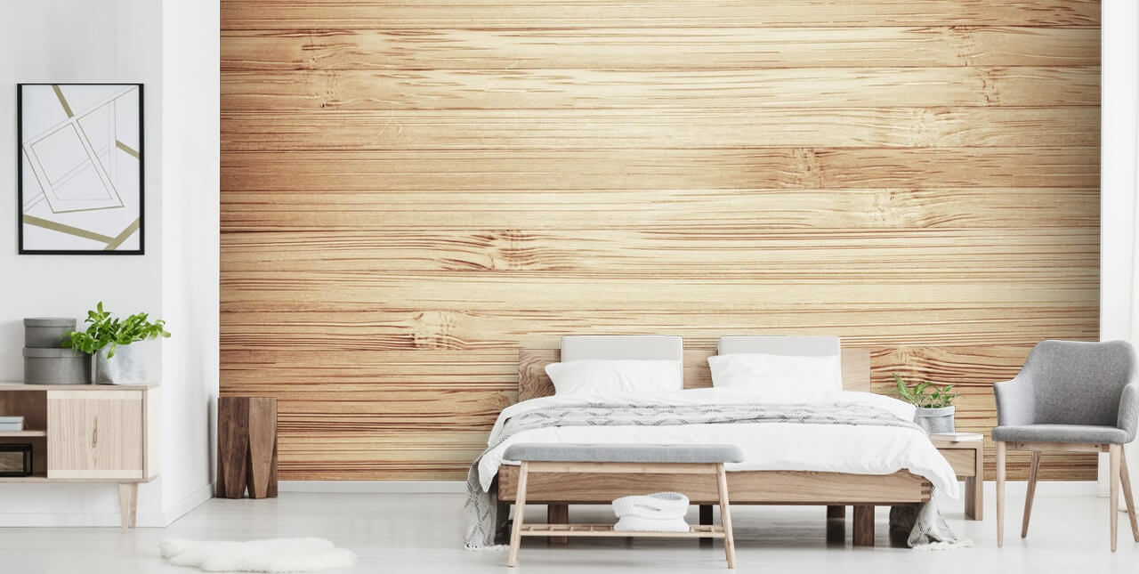Brown Natural Wood Wallpaper