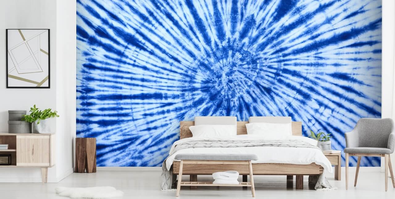 blue tie dye swirl wallpaper