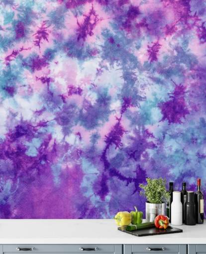 paars, roze en blauw tie dye behang paars, roze en blauw tie dye behang
