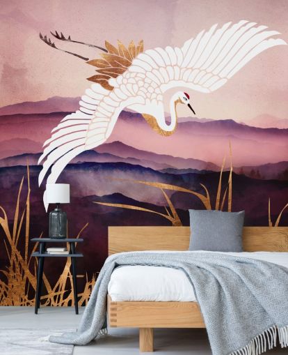 white bird, purple mountains and gold grass wallpaper white bird, purple mountains and gold grass wallpaper