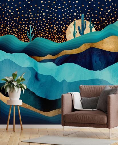 fond d'écran abstrait bleu et or désert fond d'écran abstrait bleu et or désert