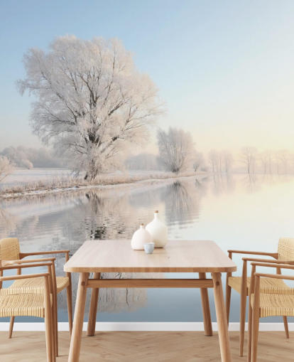 Frosty River Wall Mural Frosty River Wall Mural