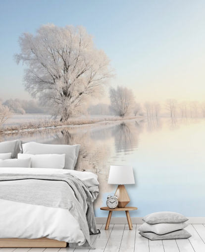 Frosty River Wall Mural Frosty River Wall Mural