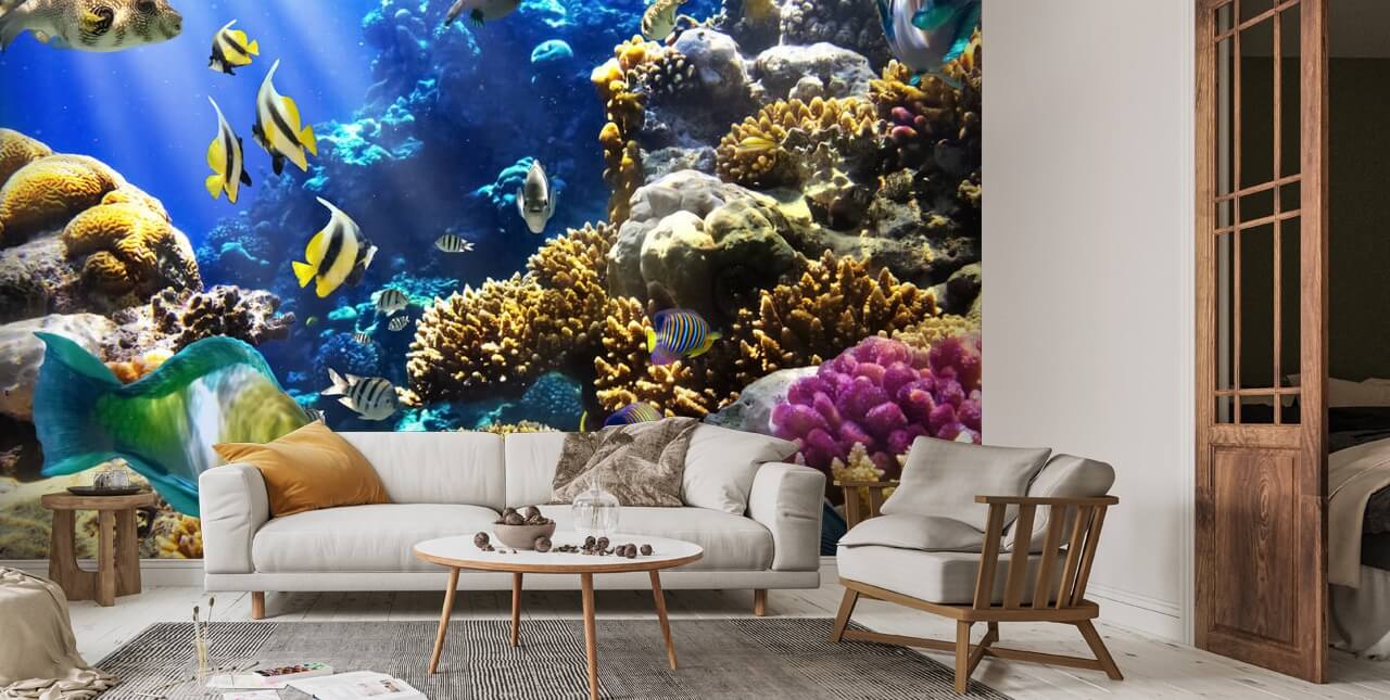 Coral Life Wallpaper | Wallsauce UK