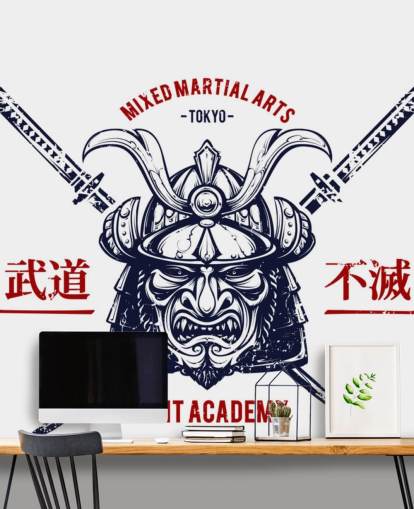 Japanska krigare Graffiti Bakgrund Japanska krigare Graffiti Bakgrund