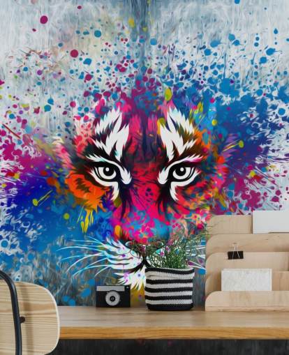 graffiti tilpasselig tiger tapet vægmaleri kaldet Tiger Art til soveværelse graffiti tilpasselig tiger tapet vægmaleri kaldet Tiger Art til soveværelse